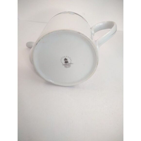 Fairfield Vanessa Fine China Teapot and Lid White Floral Handle Spout - Picture 8 of 16